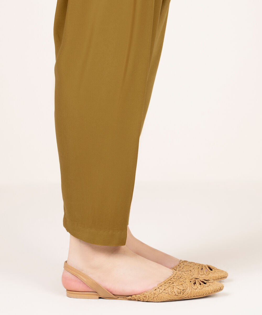 Women's RTW Bedford Solid Mustard Shalwar
