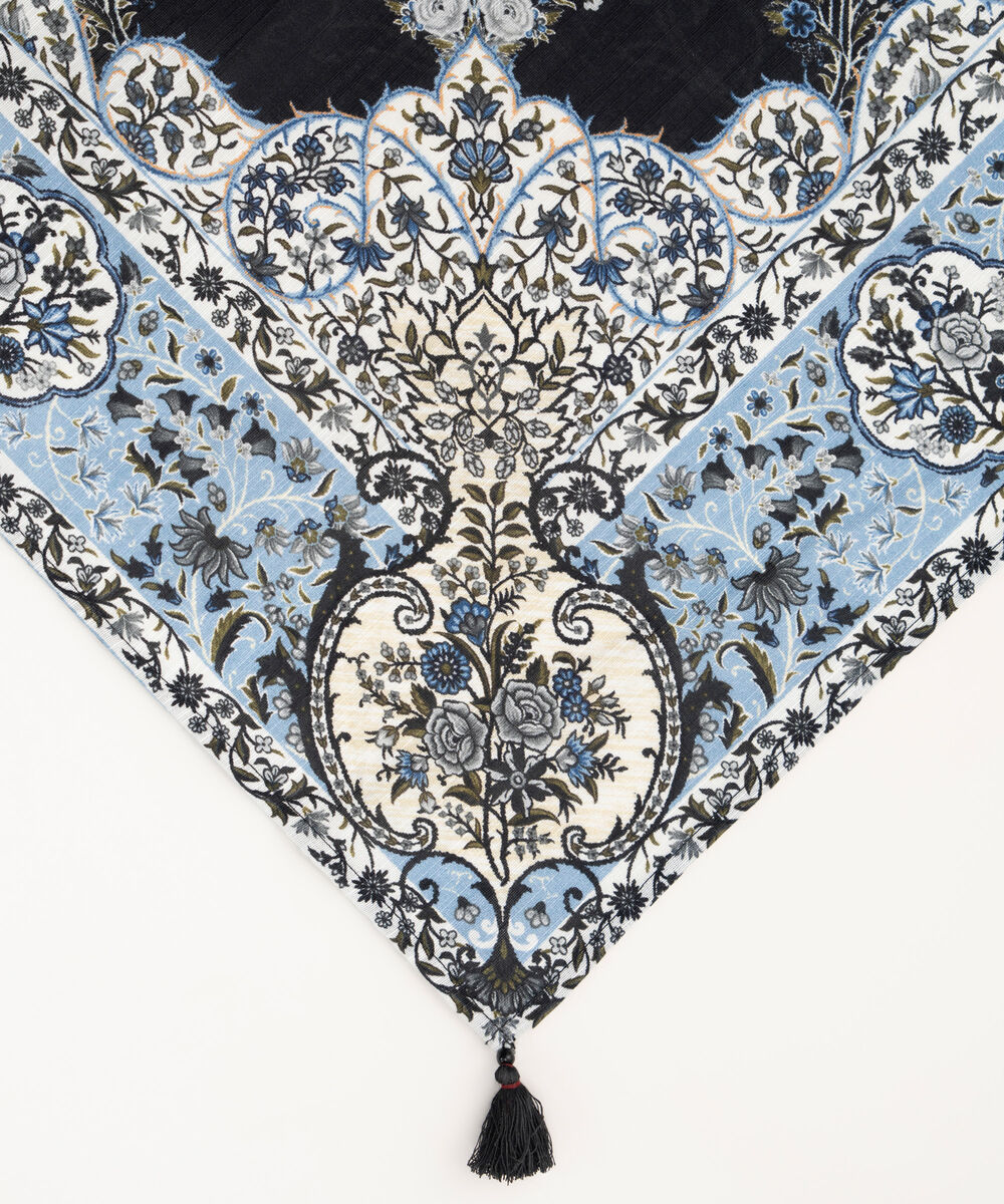 Printed Khaddar Black Dupatta