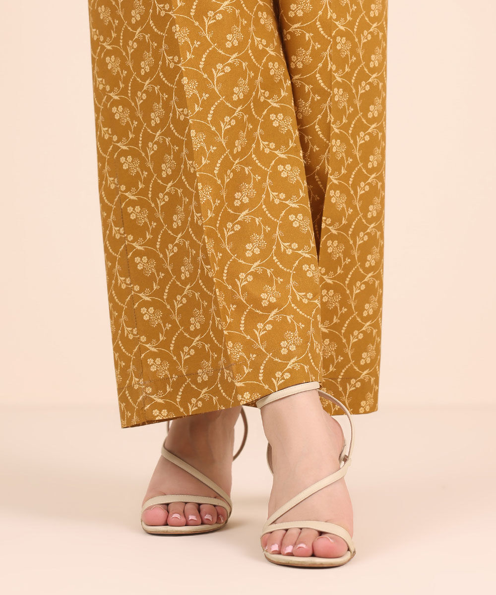 Women's RTW Cambric Yellow Printed Culottes