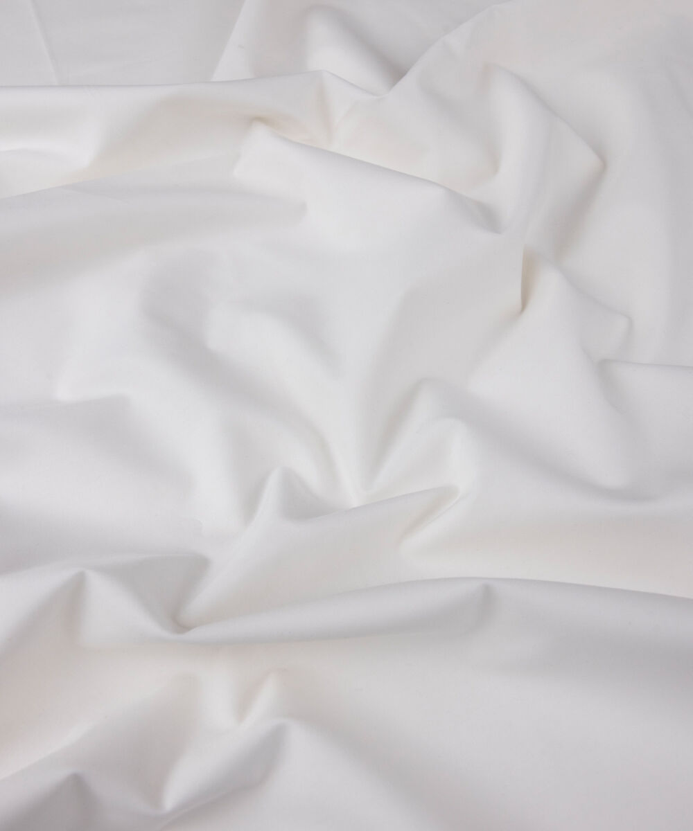 Men's Unstitched Premium Cotton Off White Full Suit Fabric