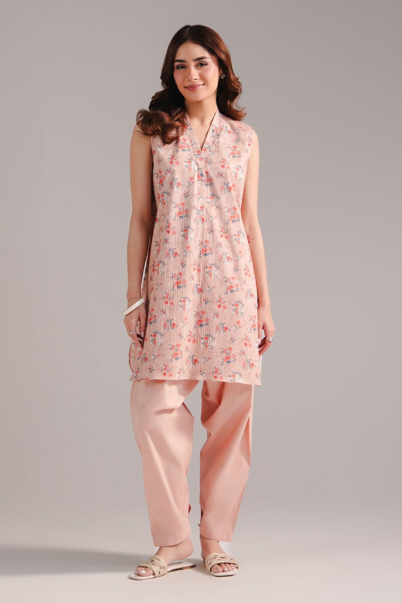 2 Piece - Printed Seersucker Suit