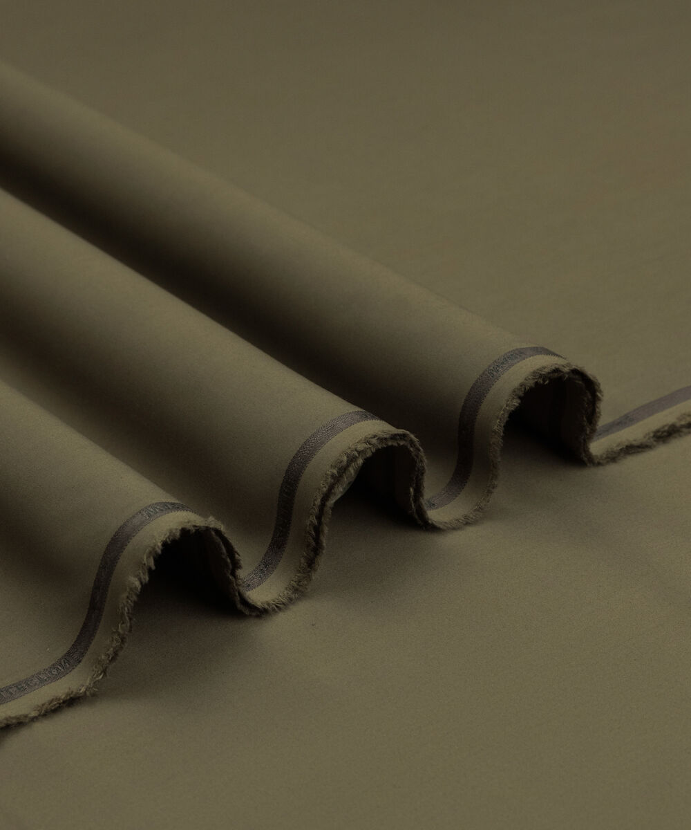 Men's Unstitched Two-Piece Olive Luxury Modal Suit