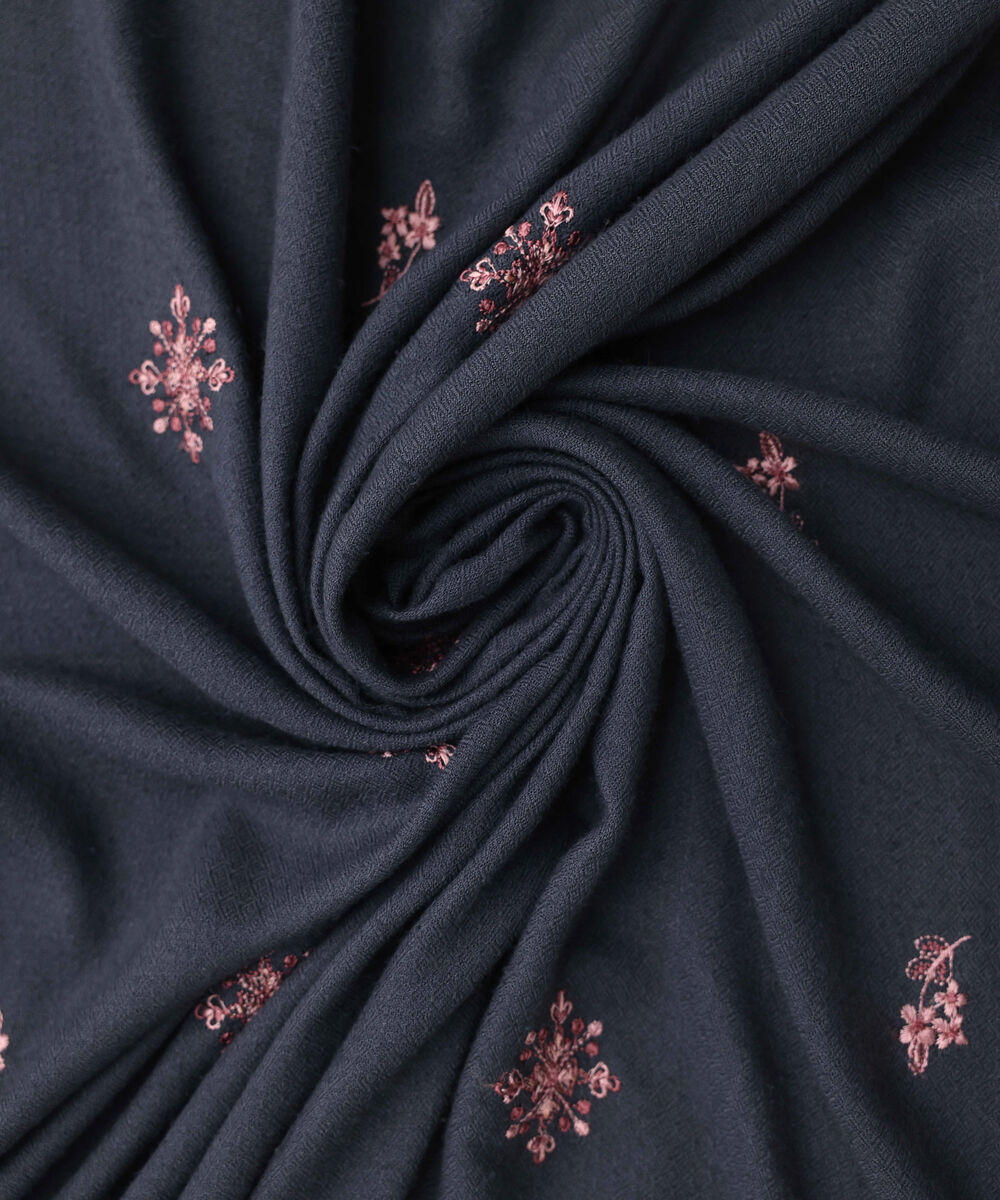 Dobby Embroidered Dark Teal Dupatta