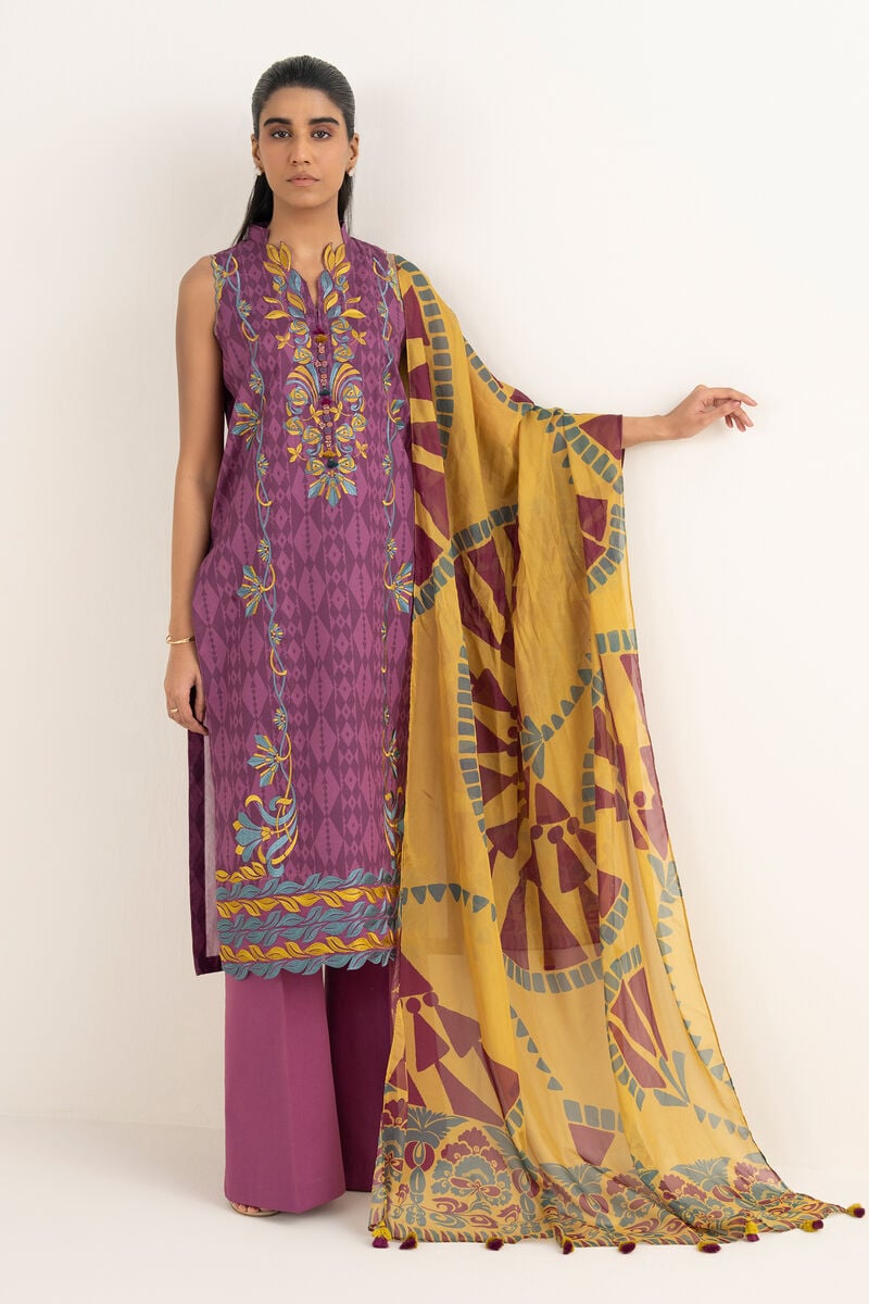 3 Piece - Embroidered Lawn Suit