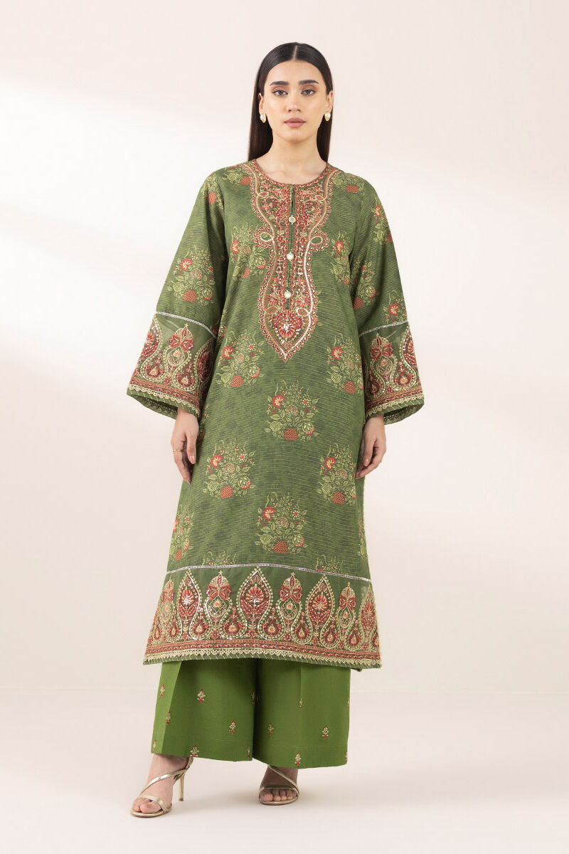 Embroidered Zari Lawn Shirt