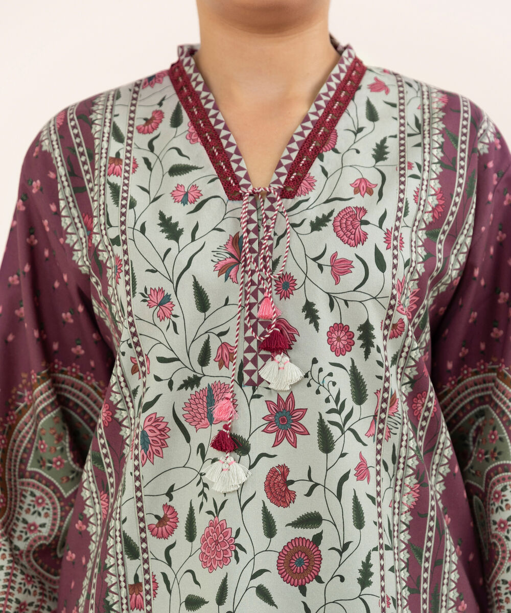 Women's Unstitched Cotton Printed Three Piece Suit