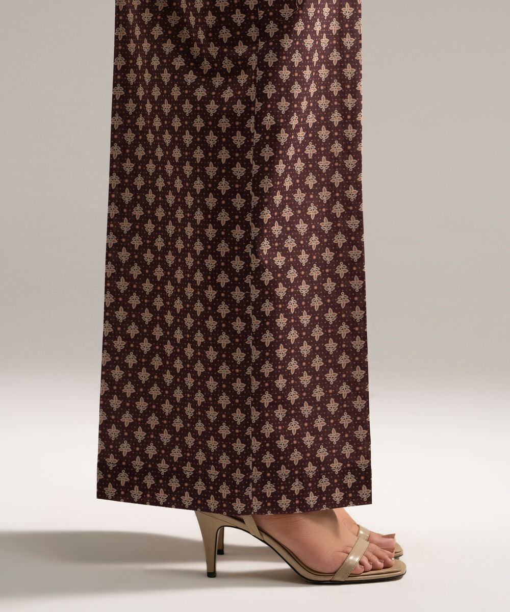 Women's RTW Cambric Printed Purple Culottes