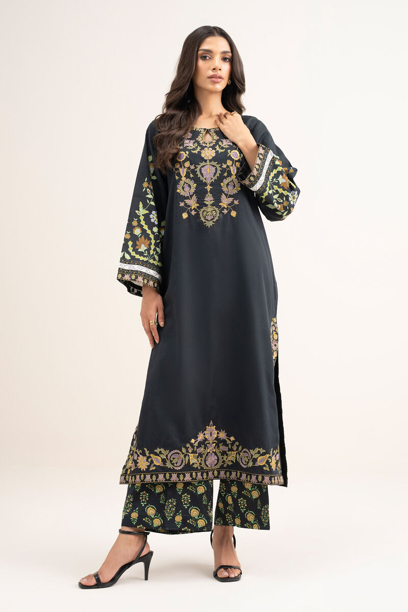 Embroidered Cotton Satin Shirt