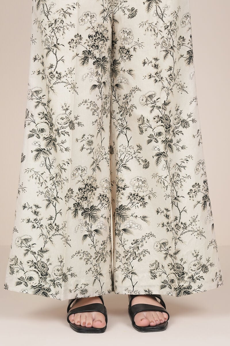 Printed Cambric Flared Pants