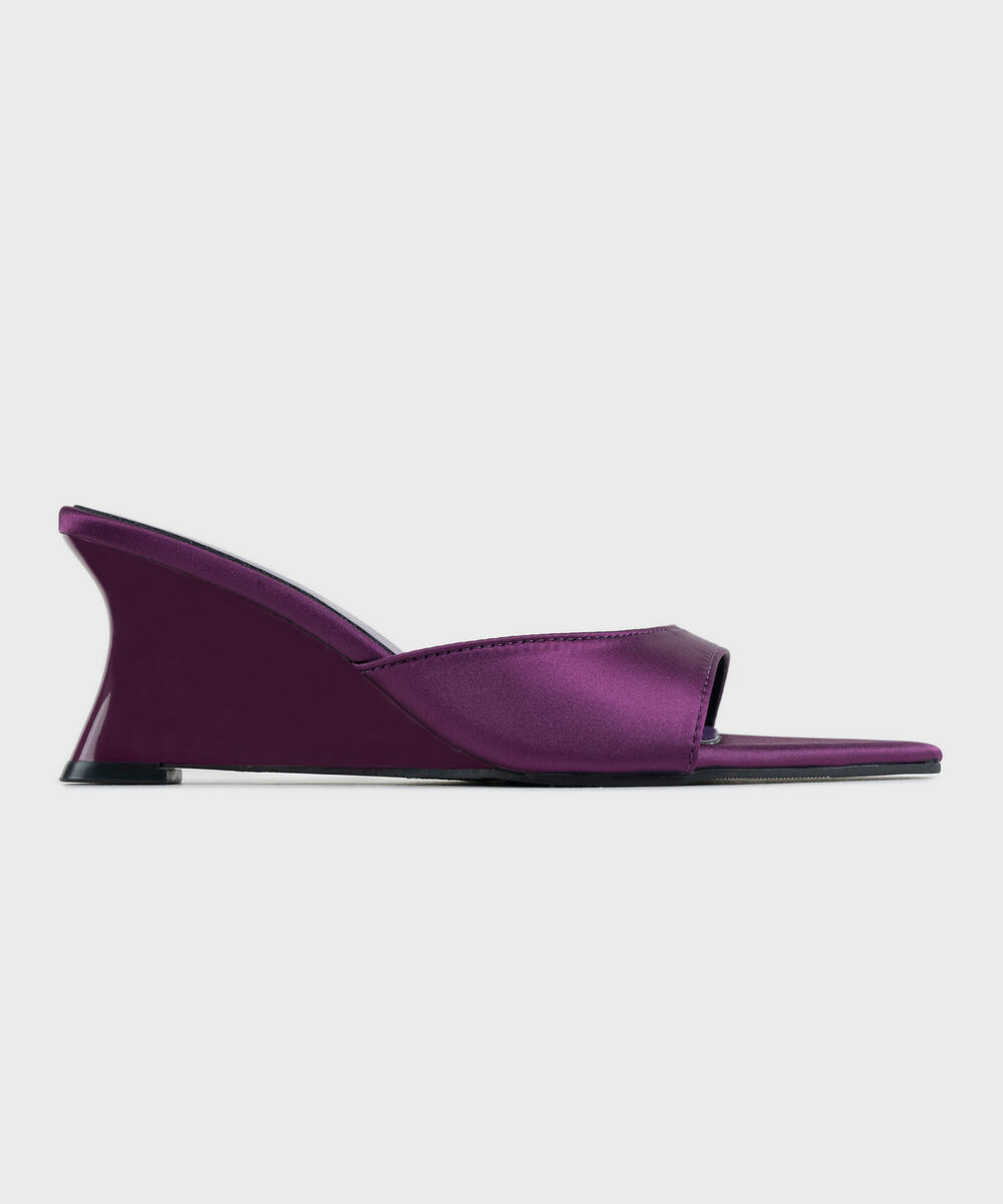 Women's Purple Pointed Toe Wedge Heel