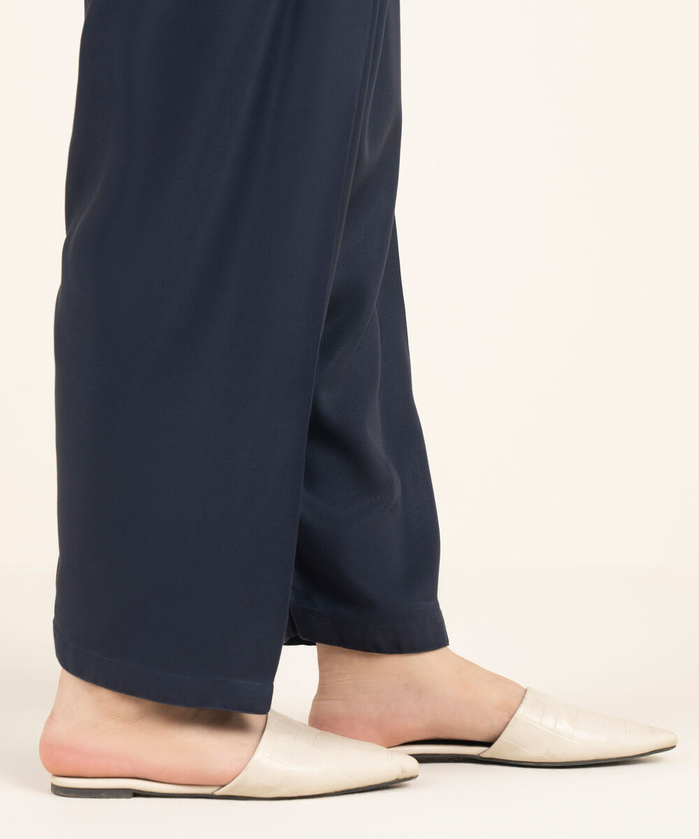 Women's RTW Bedford Solid Blue Shalwar
