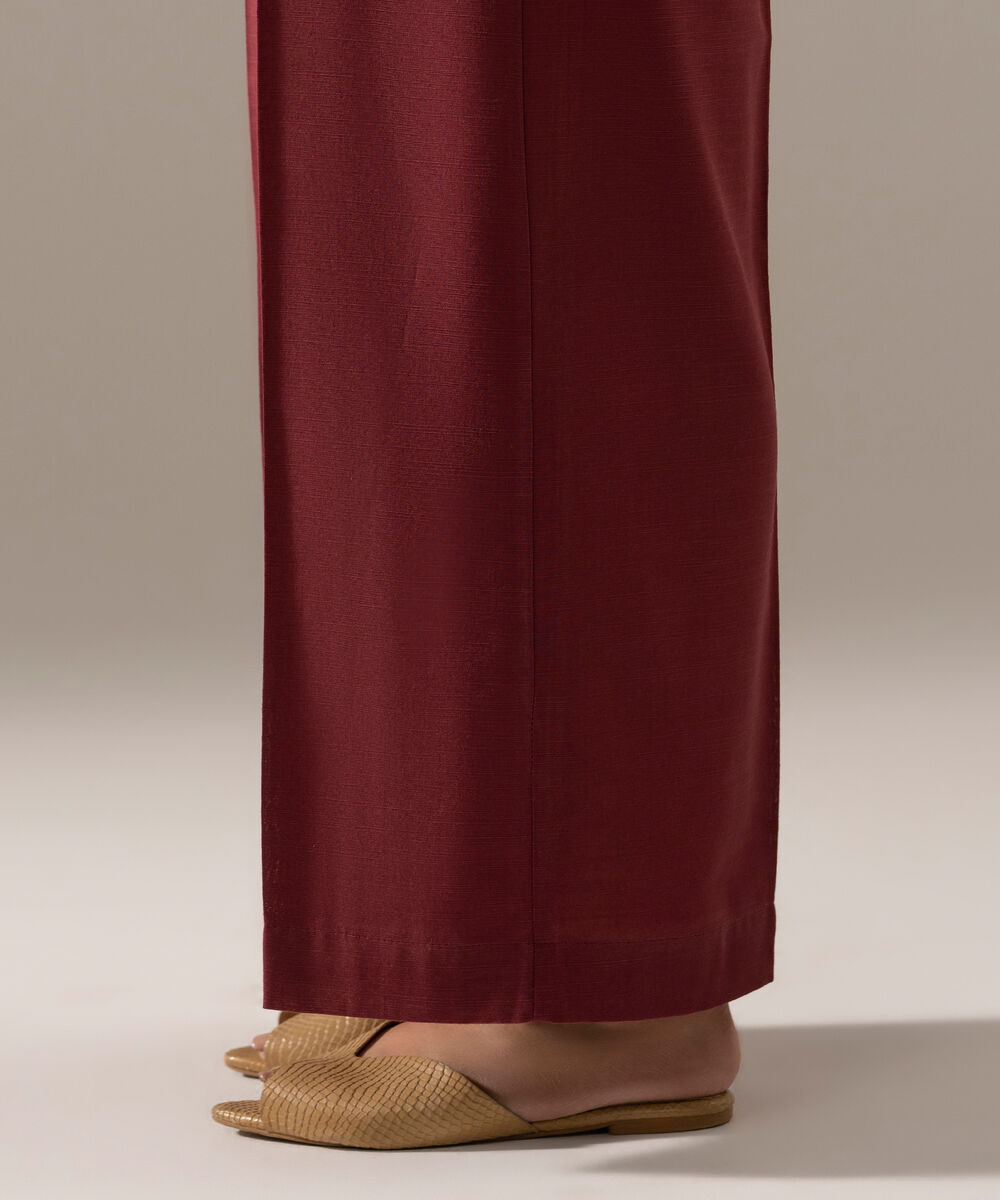 Women's RTW Khaddar Solid Pink Culottes