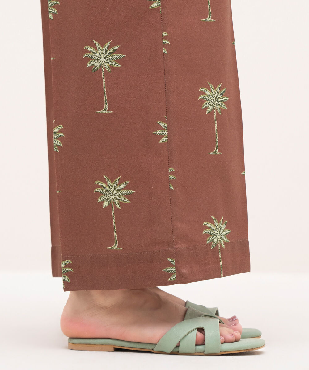 Women's RTW Cambric Brown Printed Culottes