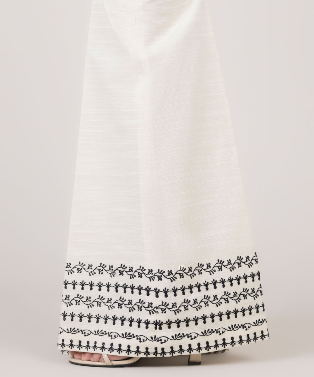 Women's Unstitched Khaddar Embroidered Trousers Fabric