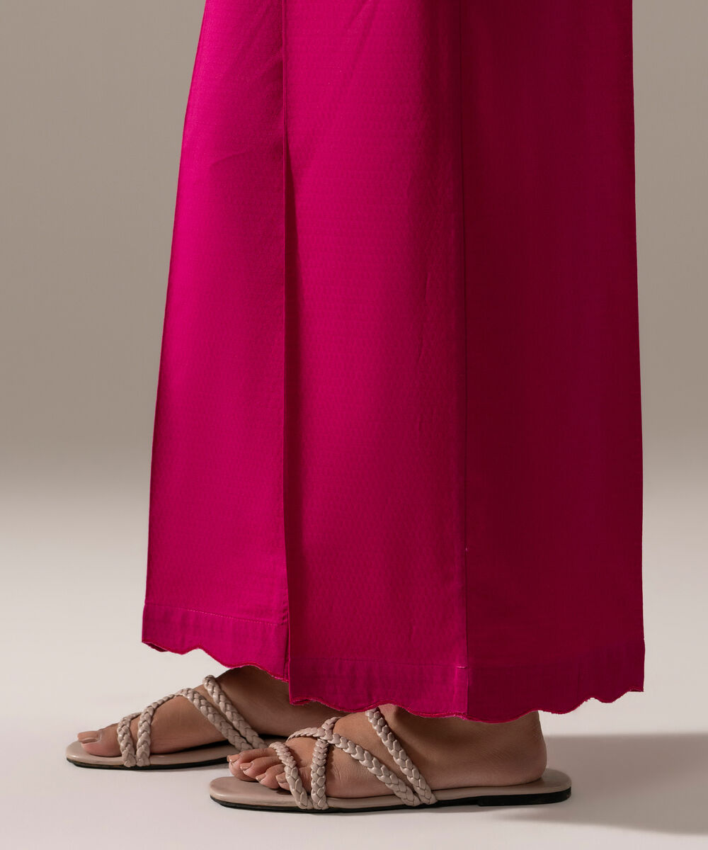 Women's RTW Dobby Solid Pink Culottes