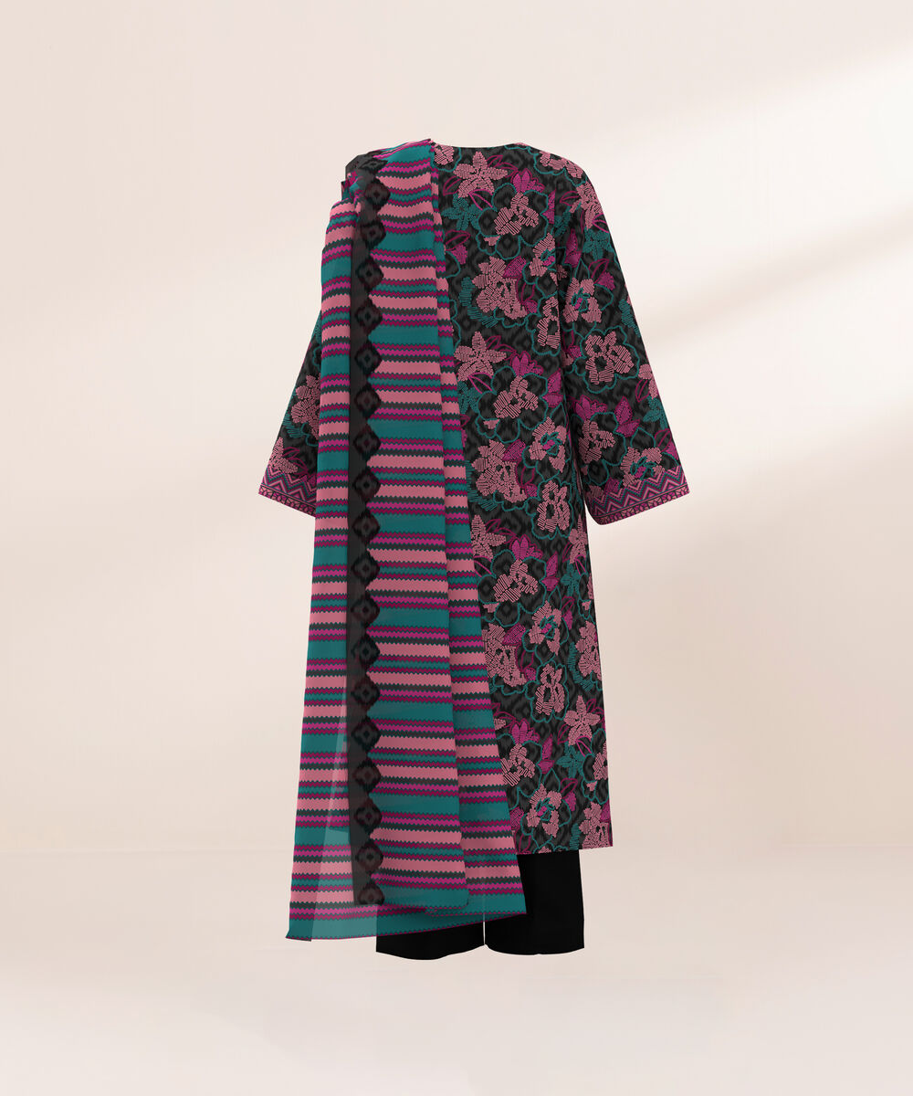 Women's Three Piece Printed Multi Lawn Suit