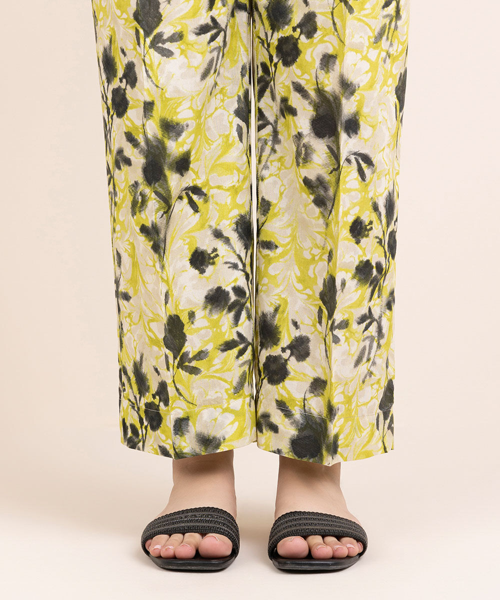 Woman - Multi Printed Cambric Straight Pants