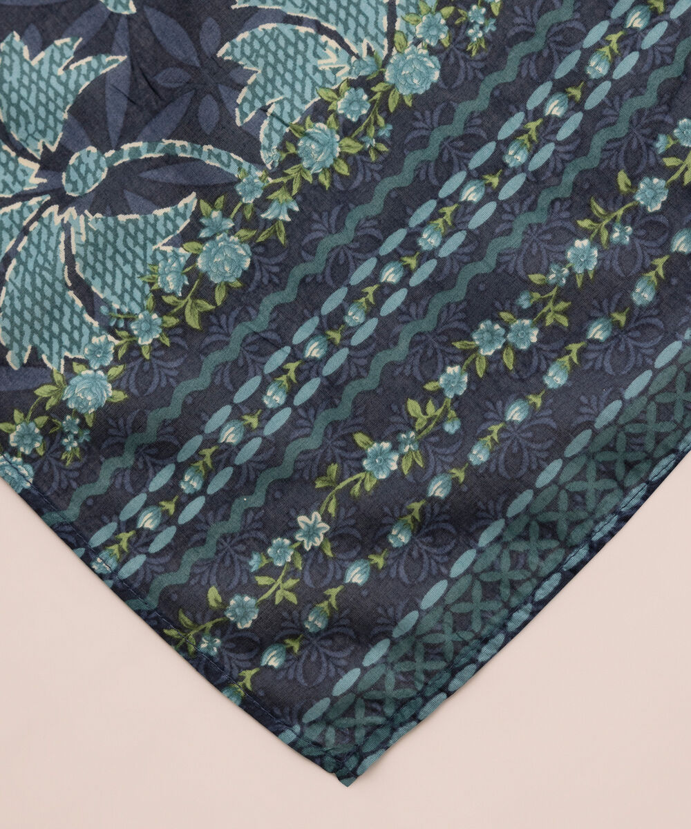 Fine Voile Blue Printed Dupatta
