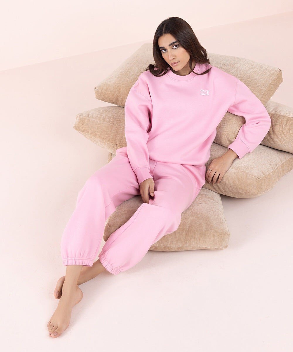 Loose-Fit Jogging Trousers Women's Sleepwear Pink Loose-Fit Jogging Trousers