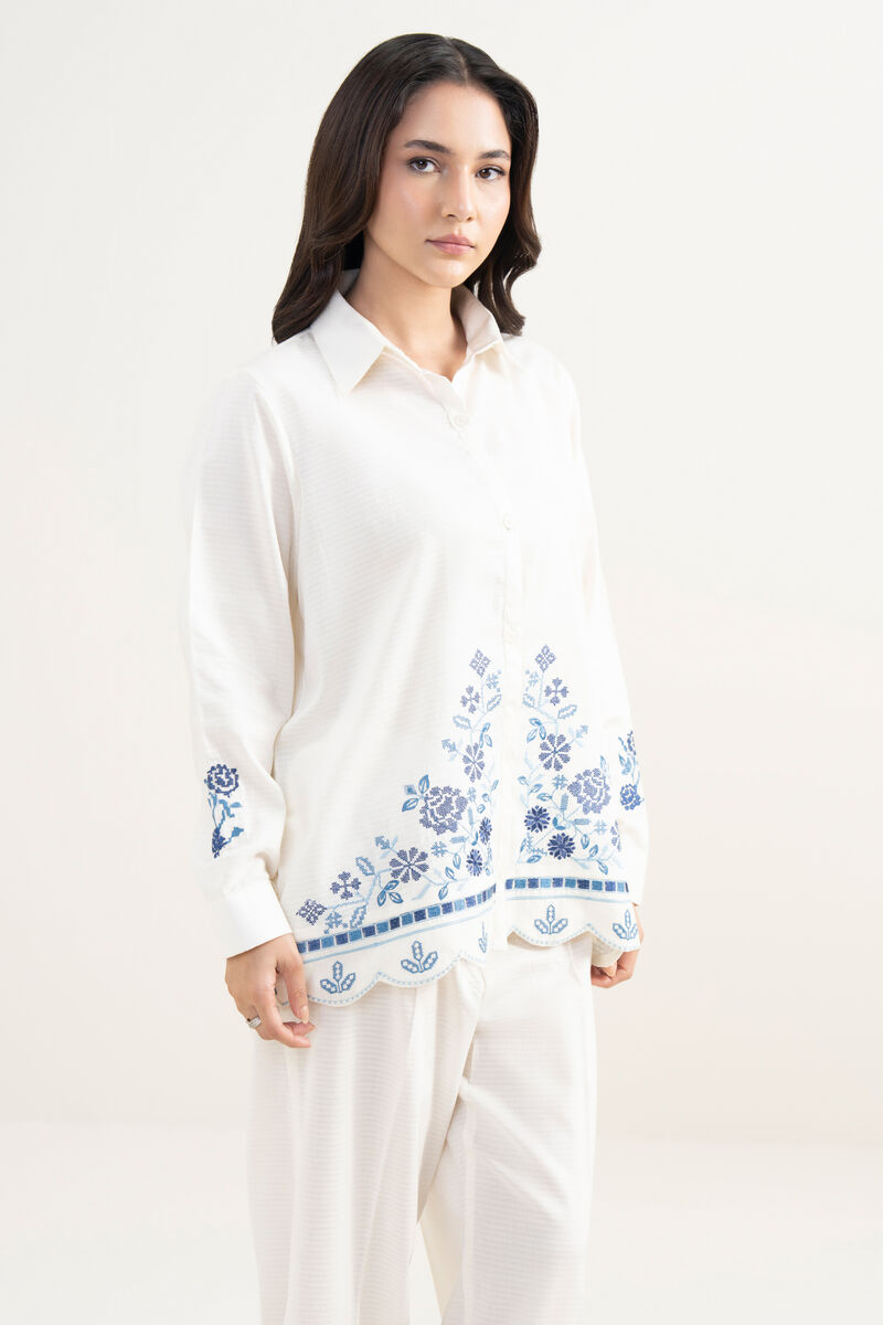Embroidered Dobby Shirt