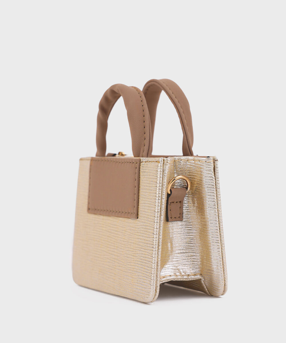 Women's Gold Mini Bag