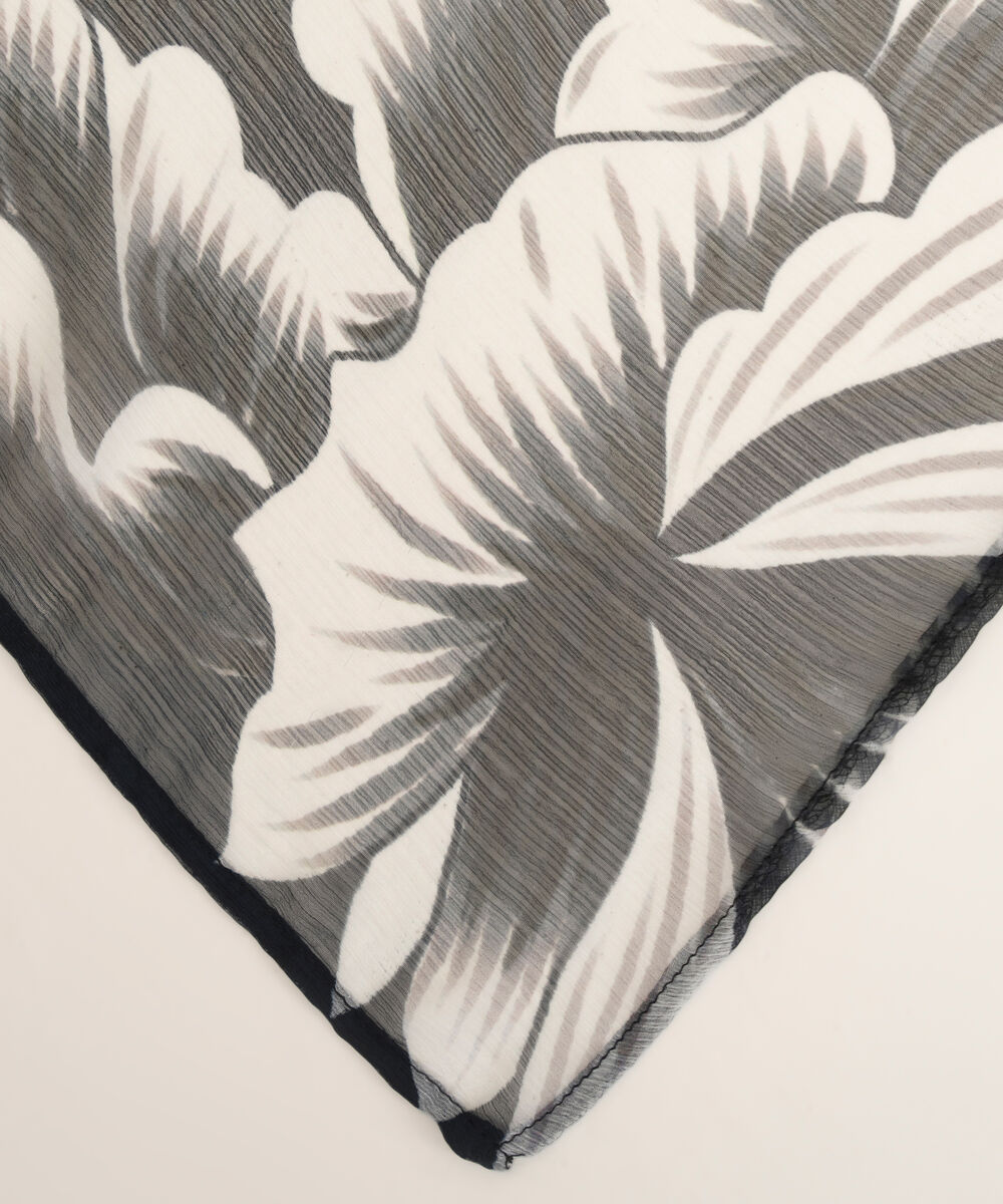 Blended Chiffon Black Printed Dupatta