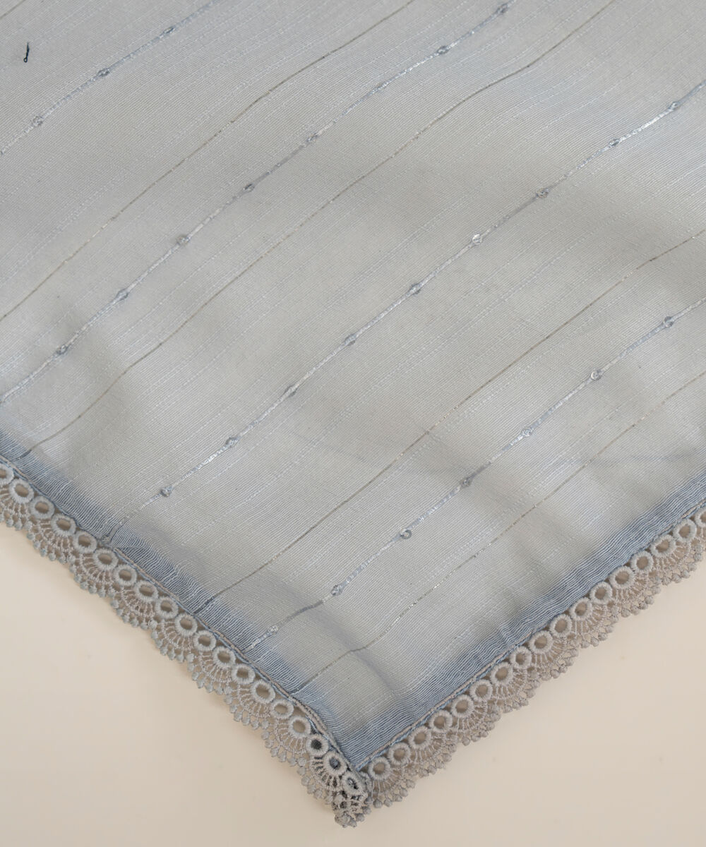 Solid Manaar Ice Blue Dupatta