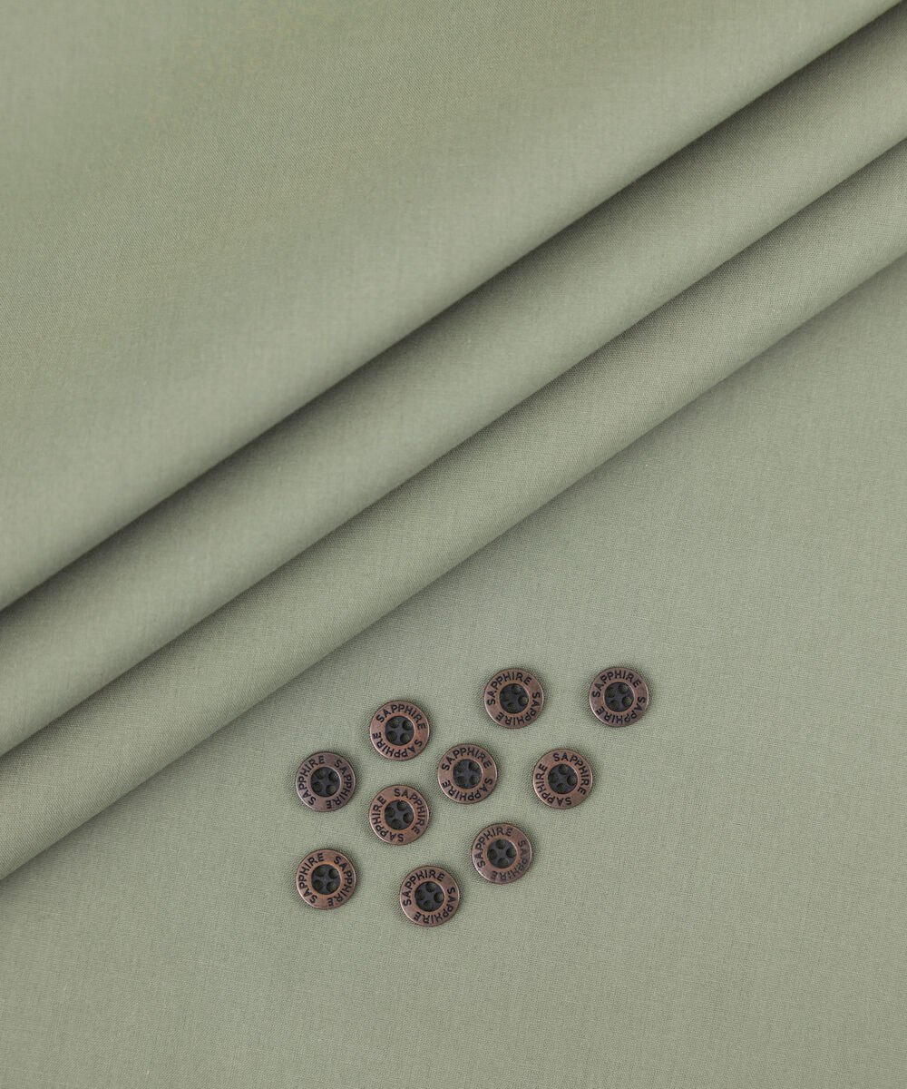 Men's Unstitched 2-Piece Premium Cotton Light Olive Suit