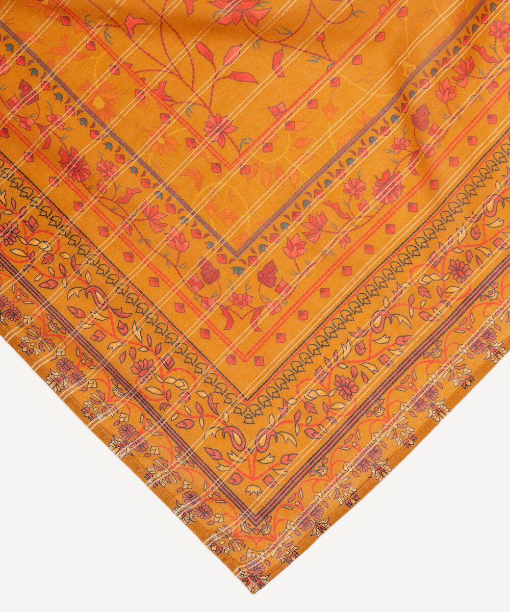 Zari Lawn Printed Rust Dupatta