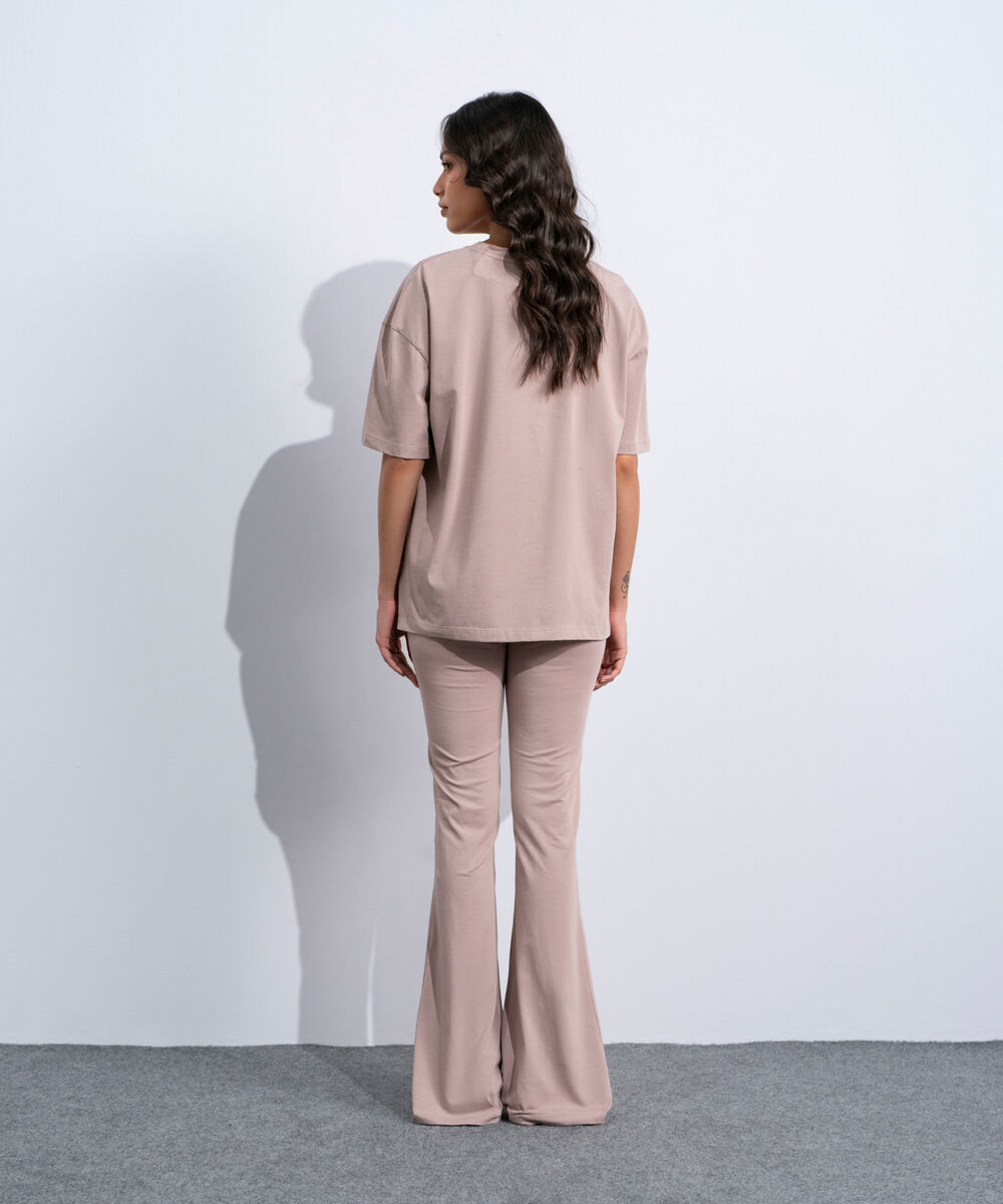 Women's Western Tea Pink Loose Fit T-Shirt