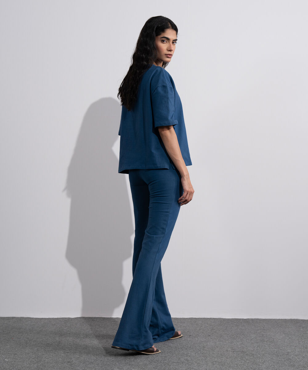 Women's Blue Loose Fit T-Shirt
