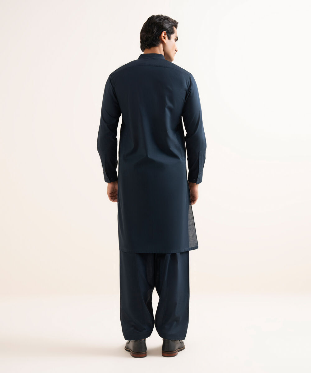 Men's Stitched Premium Cotton Green Suit