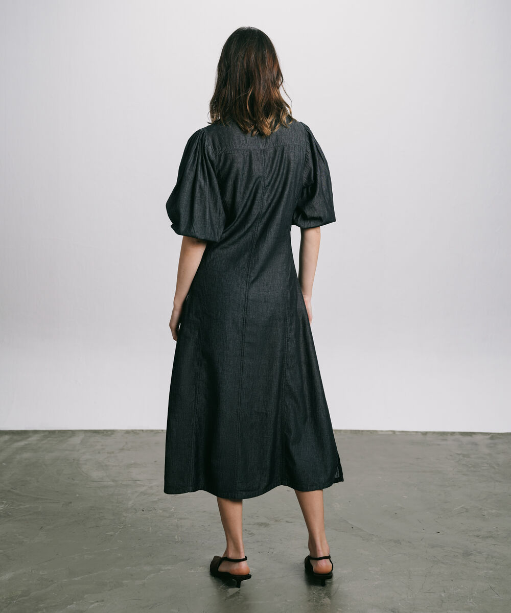 Women's Western Wear Black Heavy Weight Denim Dress