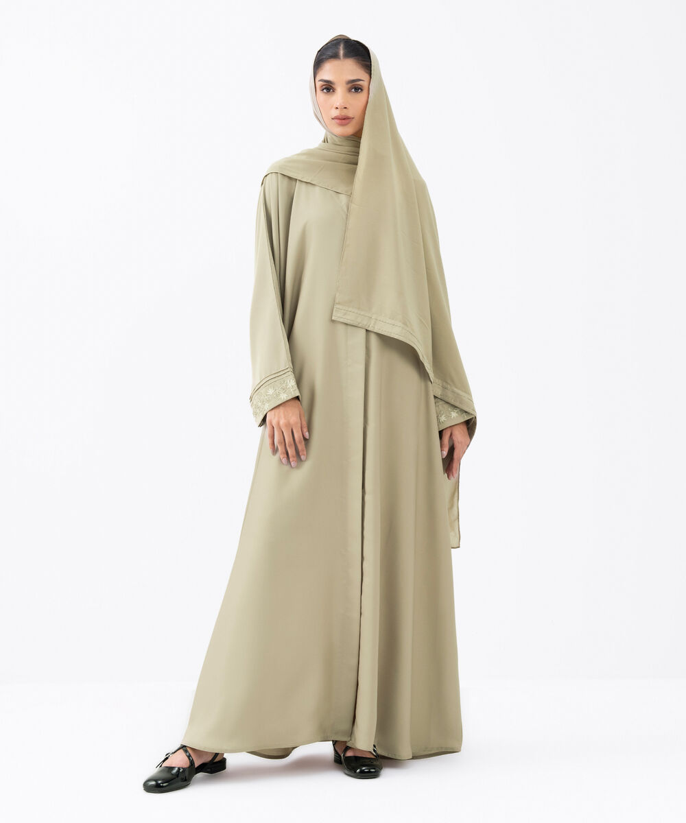 Women's Fawn Polyester Abaya Set