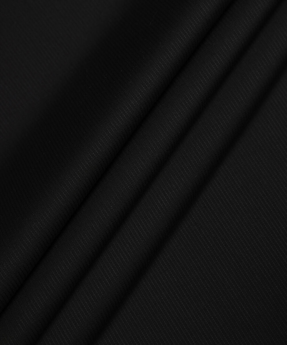 Men's Unstitched Two-Piece Black  Premium Wash & Wear Dobby Suit