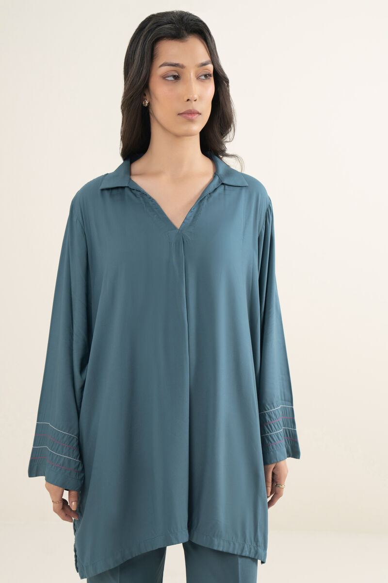 Solid Arabic Lawn Shirt