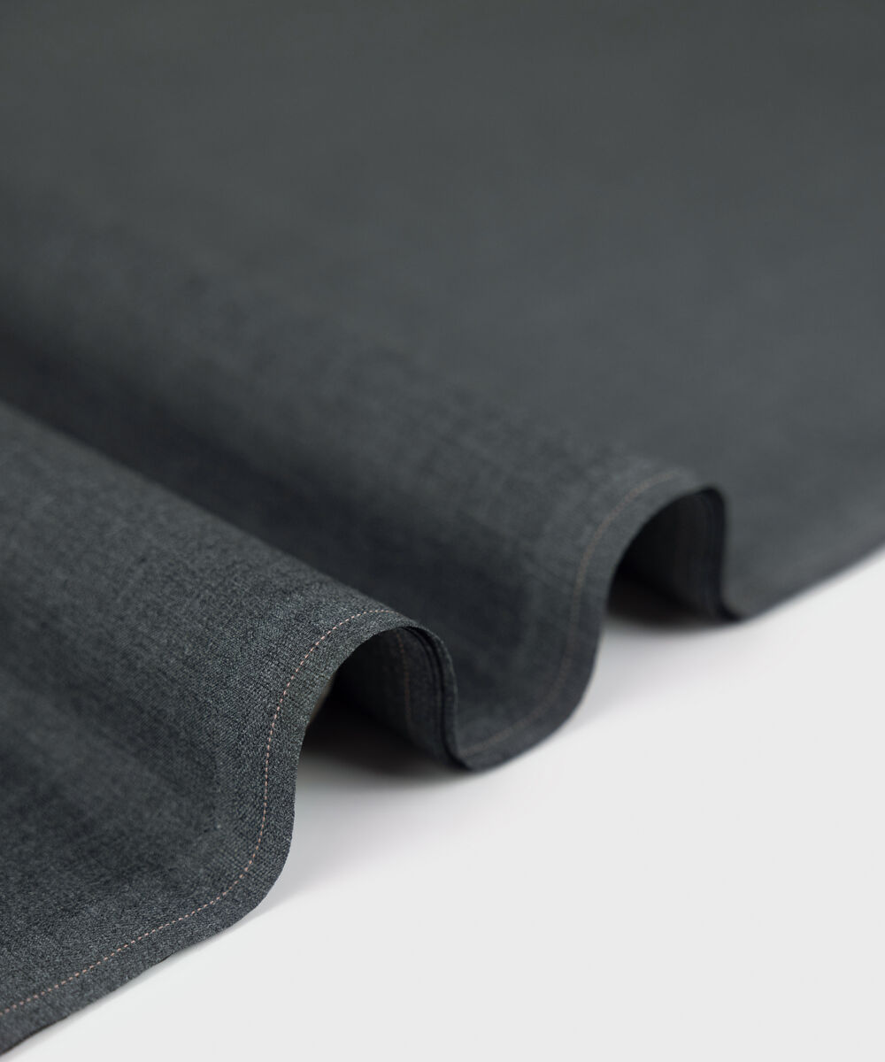 Men Unstitched Wash & Wear Charcoal Full Suit Fabric