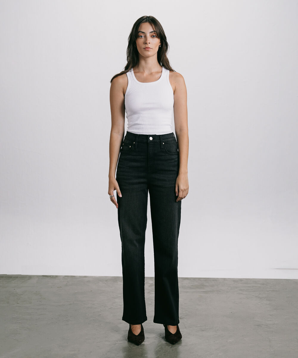 Women's Western Wear Grey High Rise Straight Jeans