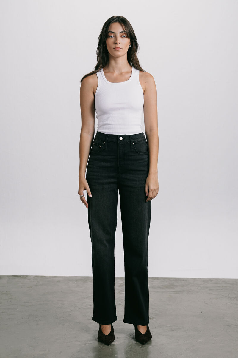 High Rise Straight Jeans