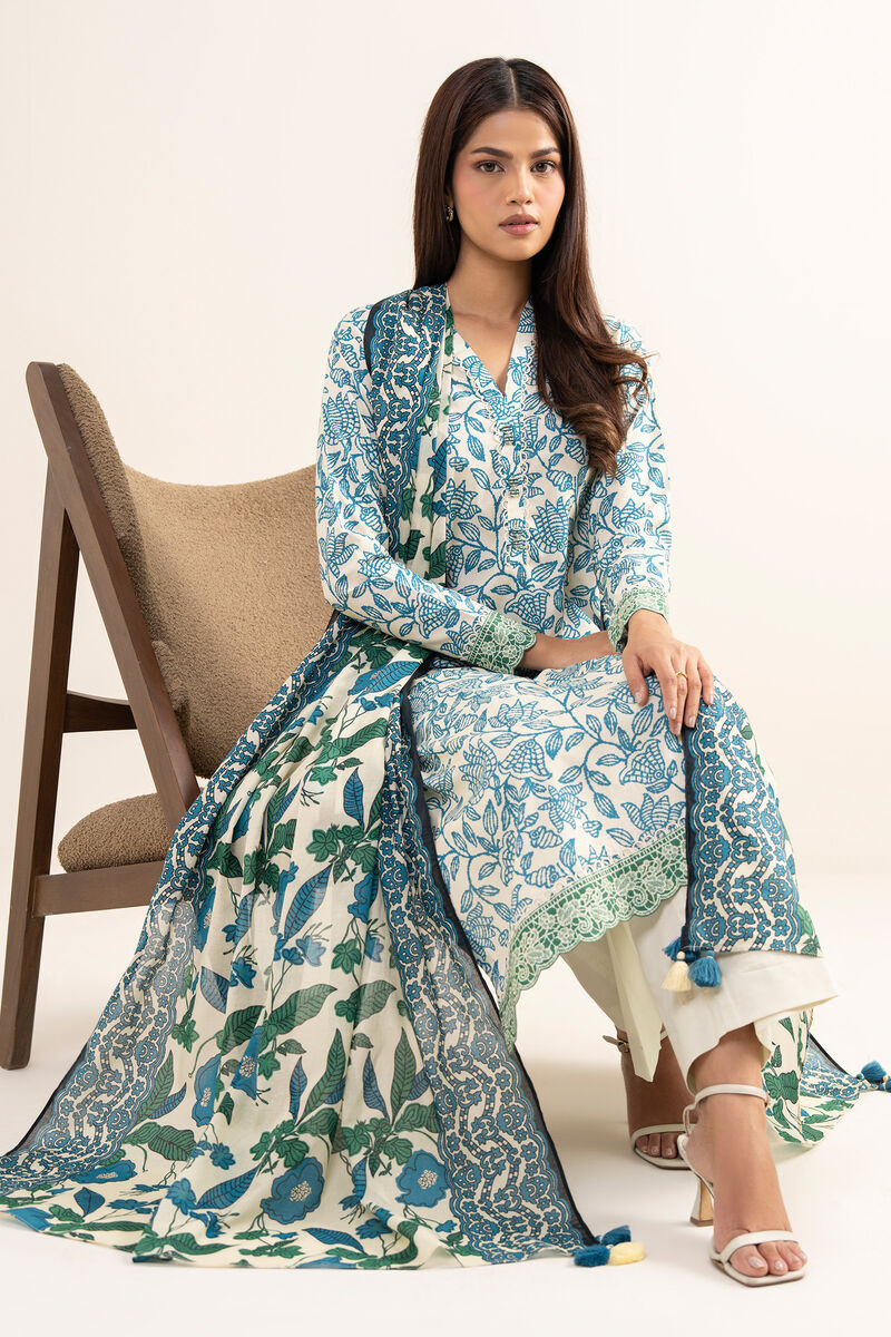 3 Piece - Printed Lawn Suit