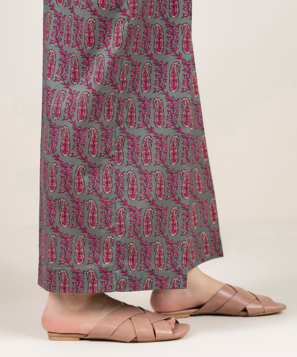 Women's RTW Cambric Printed Grey Culottes
