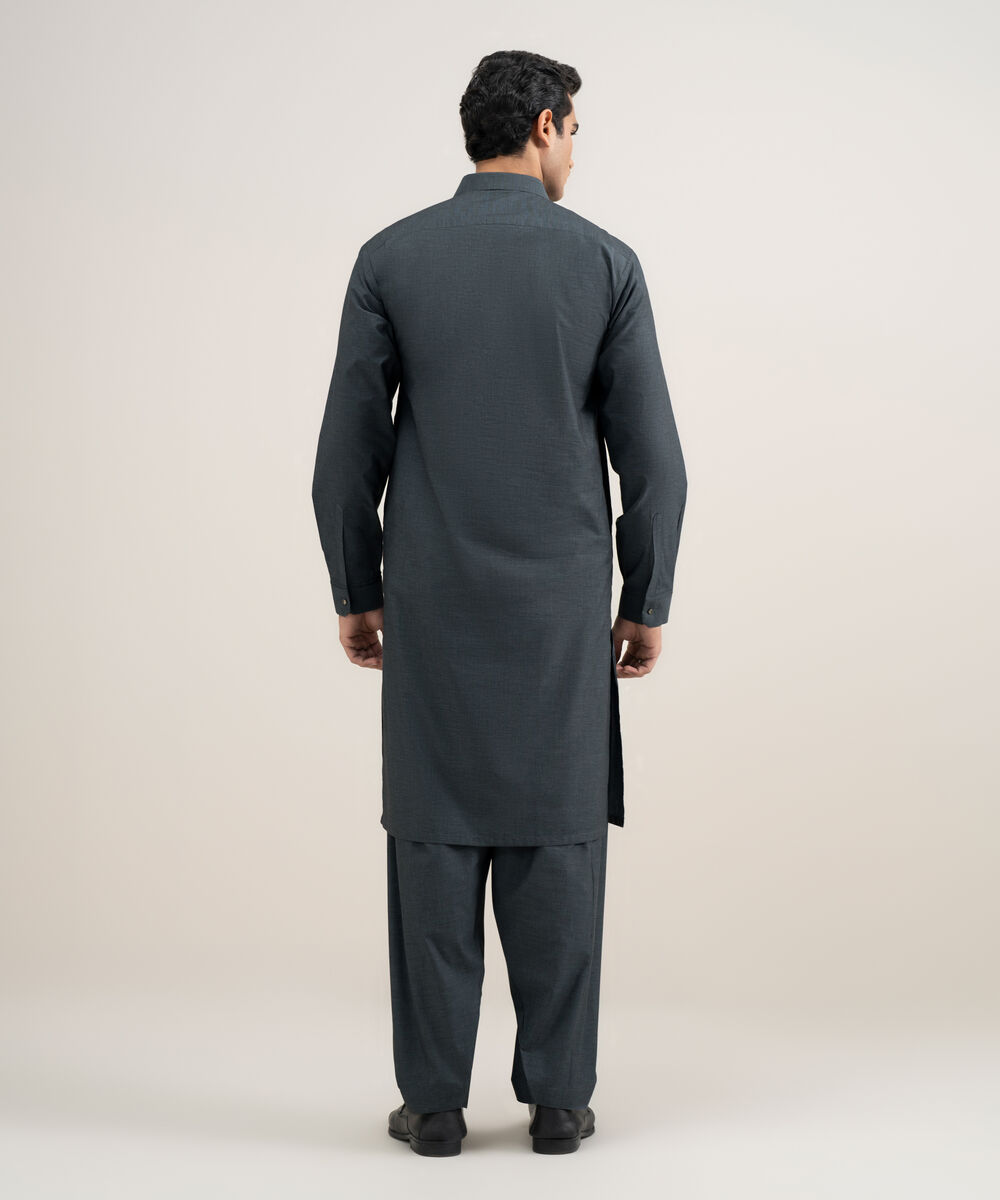 Men's Stitched Premium Yarn Dyed Cotton Blue Suit