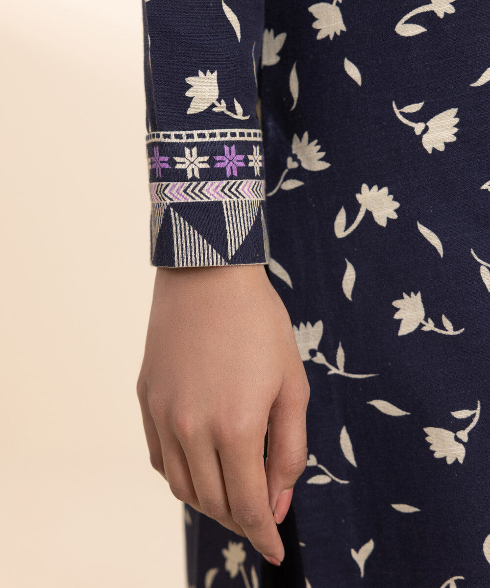 Woman - Multi 2 Piece - Embroidered Khaddar Suit