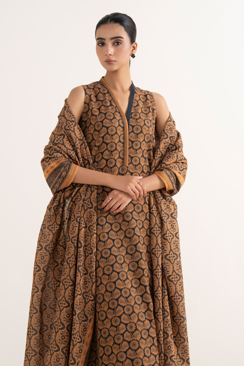 2 Piece - Printed Light Khaddar  Suit