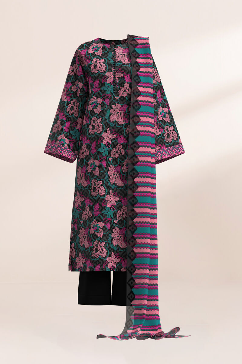 3 Piece - Printed Lawn Suit