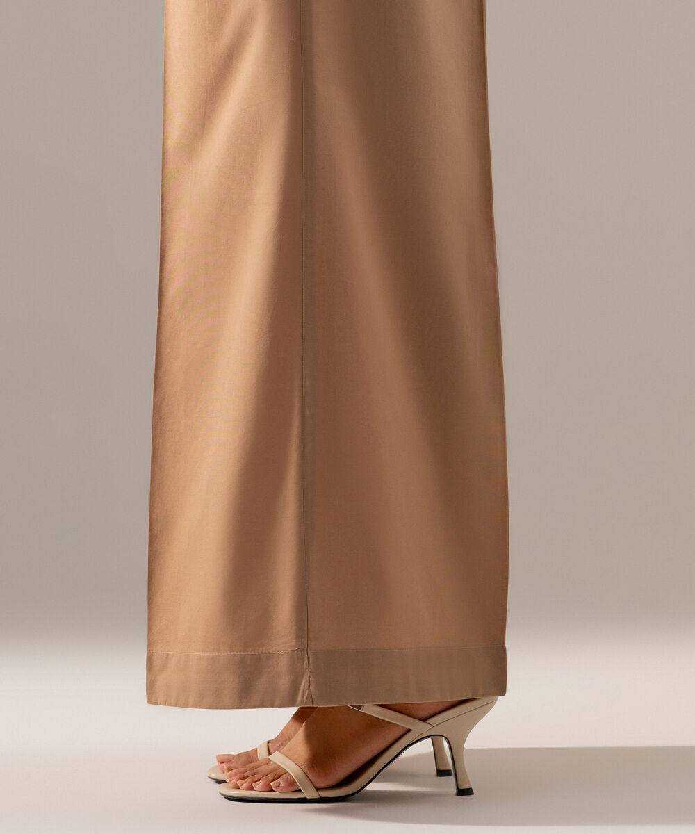 Women's RTW Cambric Solid Mauve Regular Shalwar