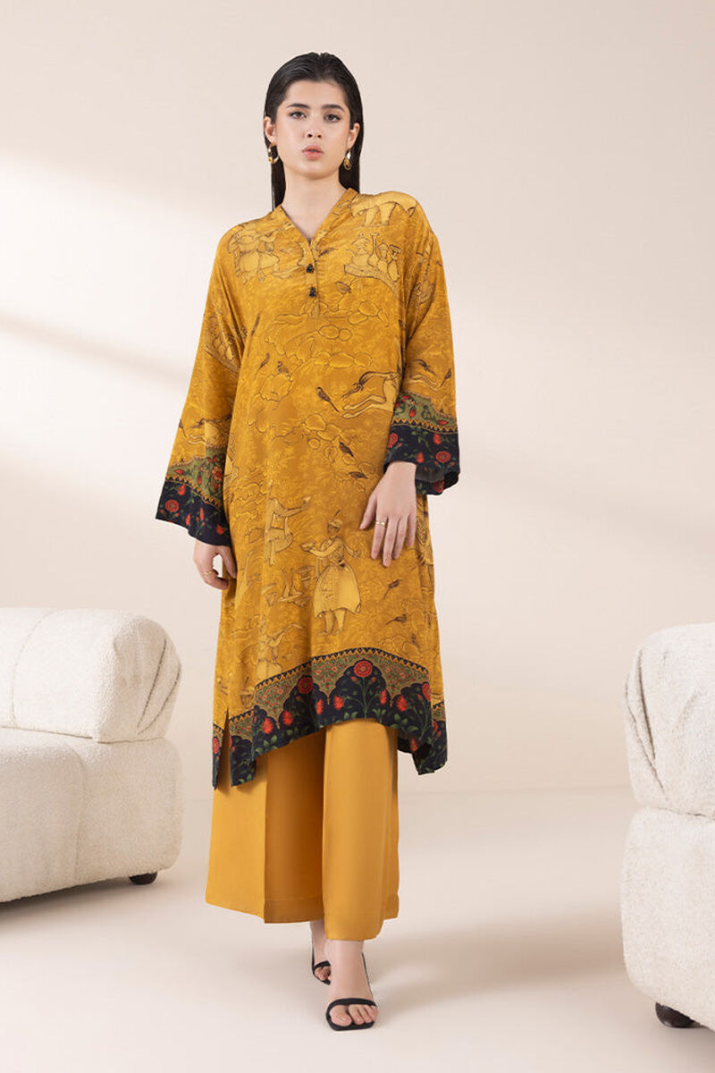 2 Piece - Printed Silk Suit