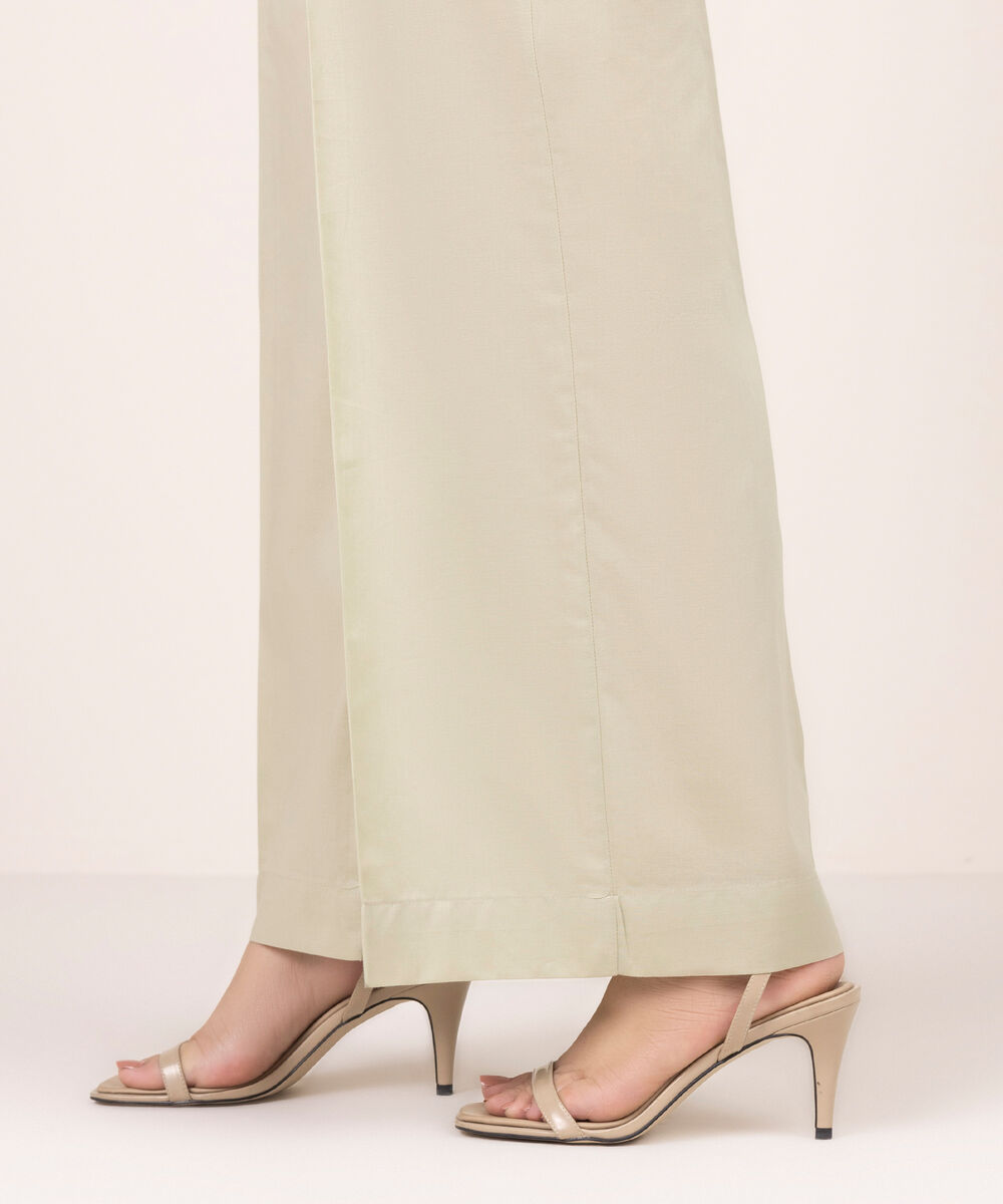 Women's RTW Cambric Solid Green Culottes