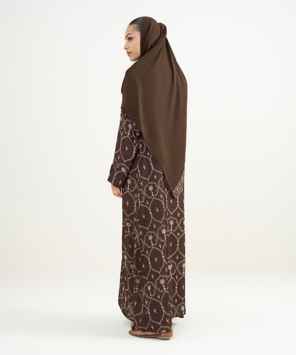 Women's Multi Printed Abaya Set