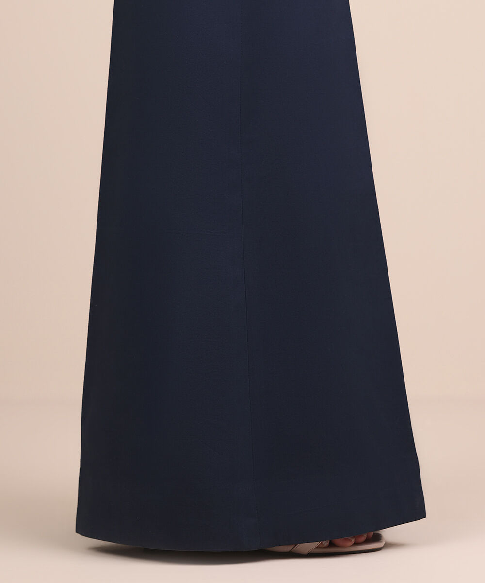 Unstitched Women's Blue Cotton Trousers